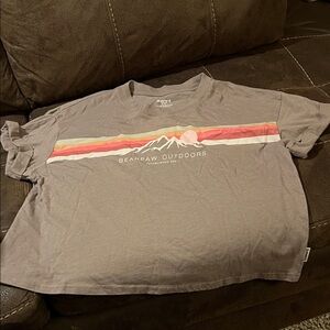 BearPaw Outdoors Gray T-Shirt with Multicolor Stripe